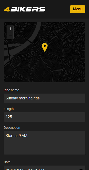 Rides post page